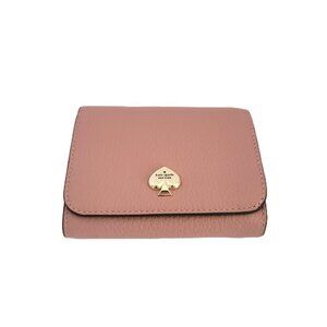 Kate Spade KK056 Kayla Pebbled Leather Small L Zip Wallet Dusk Rose